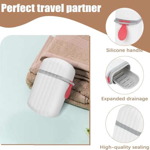 Image of TASMAX Travel Accessories soap case Box Soaps Holder for Bathroom Plastic Box Portable Soap Dish for Home Outdoor Hiking Waterproof soap case Box Storage Organizer (Pack of 2 White)
