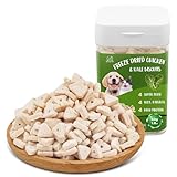 Dancing Tail Freeze Dried Chicken & Kale Cube Cat & Dog Treats Biscuits, Dehydrated High Protein Weight Control Traing Treats for Small Dogs Cats 1.8 Ounce