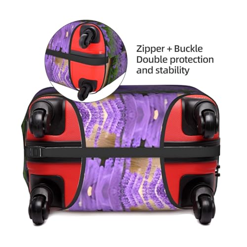 Romantic Lavender Tsa Approved Luggage Cover For 18-32 Inch Suitcases Scratch-Resistant Stretch Luggage Cover4