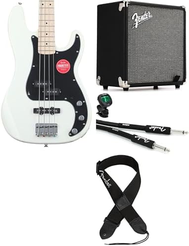 Fender Squier Affinity Series Precision Bass Bundle - Olympic Whi...