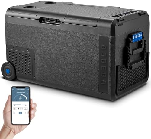 BODEGACOOLER 12 Volt Car Refrigerator, 40Quart Portable Freezer A...