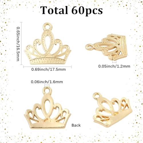 Breloques couronnes dorées SUNNYCLUE pour création bijoux