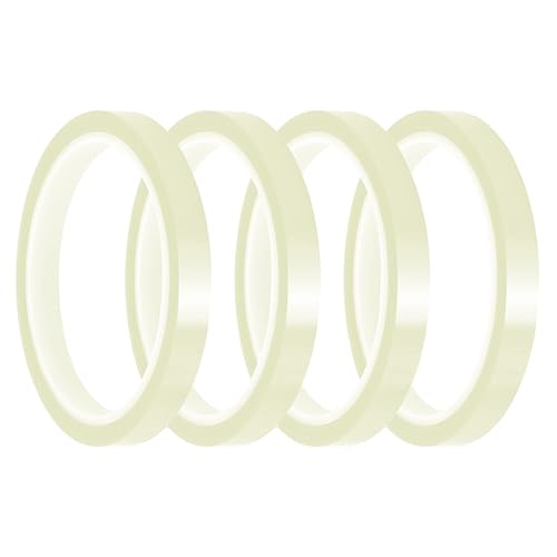 Miniatura 1 de LUTER 4 cintas de transferencia de calor, 0.394 in x 108.3 ft (108 pies) de alta temperatura, cinta de prensa de vinilo térmico, cinta térmica