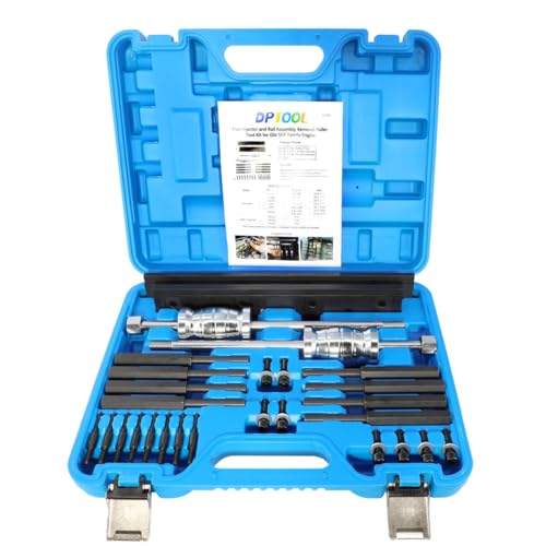 DPTOOL EN-51146 Fuel Injector Puller Removal Tool Rail Assembly Replacer Master Tool Kit Compatible with GM Opel Buick Vauxhall MG 1.0L 1.4L 1.5T LFVI 1.5 LG3 1.6L SGE Engine EN-51146-100 EN-51146-200