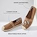 BABUDOG Womens Espadrilles Breathable Flats Shoes Mesh Slip on Loafers Soft White Flats(Brown.US7)