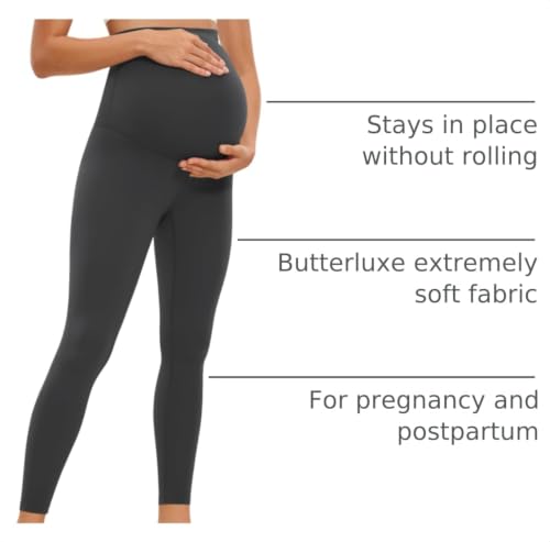 Image of CRZ YOGA Maternity Leggings 25 inch | Butterluxe, Extremely Soft, Gentle Compression, Yoga, Super High Rise, U-shaped Belly, Pregnancy and Postpartum