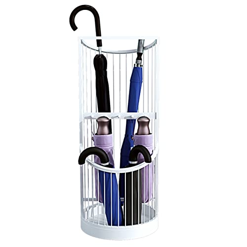 Wwtt Paragüeros Paragüero Hueco de Estilo Nórdico con Bandeja de Goteo, Soporte para Paraguas de 2 Niveles de 55 cm de Alto, Estante de Barril para Condominios, Tiendas, Restaurantes, Hoteles