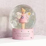 Personalised Any Message Fairy Snow Globe - Christmas Globe For Girls or Boys - Glitter Globe