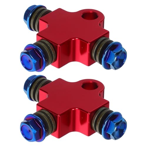 Conector en T para manguera de freno de moto con tornillos de titanio de alta resistencia