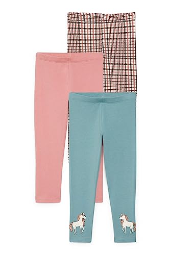 C&A Kinder Mädchen Hosen Leggings Slim Slim Fit 3er Pack|Multipack grün...