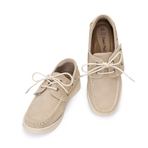 Image of DREAM PAIRS Boy's Loafers Boat Dress Shoes | Classic Moccasin Toe Comfortable Kids Toddler Formal School Slip on Casual Wear