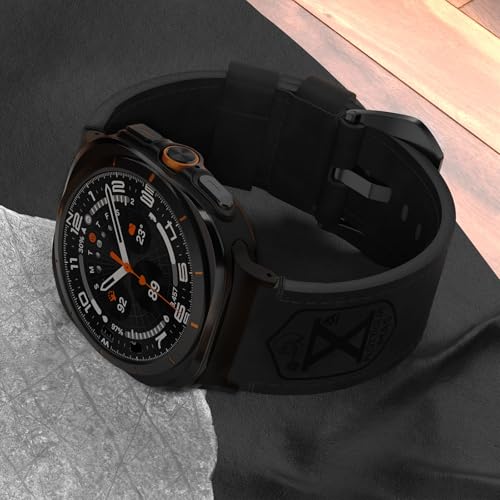 Image of VSANT Vintage Leather Band Compatible with Samsung Galaxy Watch Ultra Band 47mm (2025 /2024), 24mm Wide Crazy Horse Leather Strap for Galaxy Watch Ultra Men Women Retro Brown