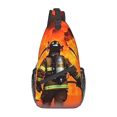 Sac à bandoulière noir et léger style flamme de pompier pour vos sorties urbaines