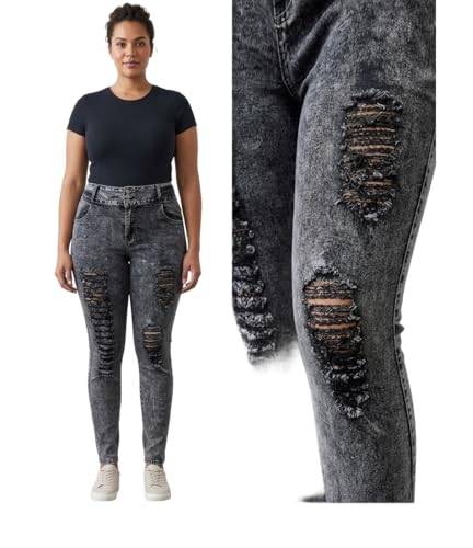 Jack David Womens Plus Size Stretch mid Rise Denim Jeans Pants
