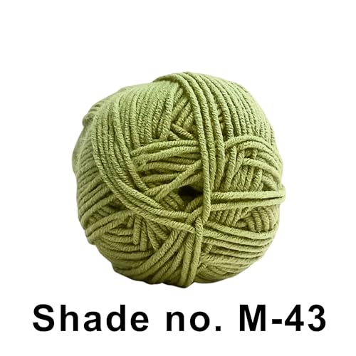 Image of VCR 4ply Mileatry Green Yarn, 100 Grams Hank, 190 Meters Length, Acrylic Ball for Crochet and Knitting, Soft Crosia Threads, Pack of 1 Yarn, Suitable for DIY Crafts