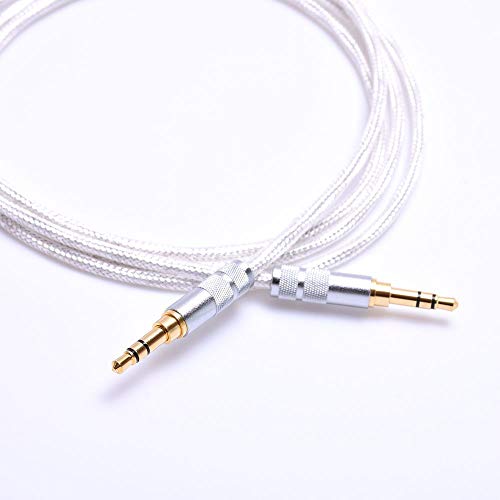GAGACOCC 1.2M (4FeetΓ―ΒΌβ°3.5mm Male to 3.5mm Male AUX Headphone Extension Cable HiFi Cable Crystal Clear Silver Plated Shield Cable Audio Adapter Upgrade Cable GAGACOCC 1.2M (4FeetΓ―ΒΌβ°3.5mm Male to 3.5mm Male AUX Headphone Extension Cable HiFi Cable Crystal Clear Silver Plated Shield Cable Audio Adapter Upgrade Cable