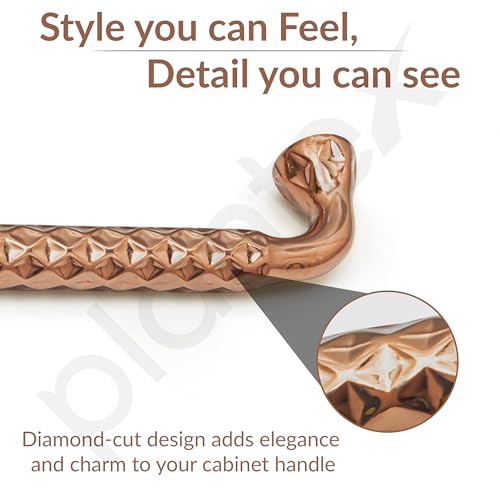 Image of Plantex Cabinet Handle /Kitchen Cabinet Door Handle /Wardrobe /224 mm Cupboard Handle /Door Pull-Push Handle for Home /Office - Pack of 2 (Rose Gold)