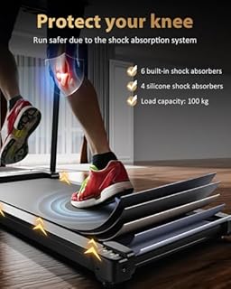 Treadmill Walking Pad Running Machine - Treadmills for Home Foldable Under Desk Treadmill with Handle Folding for Heavy People Foldaway Portable Compact Indoor Flat 10Km/h Electric Machines