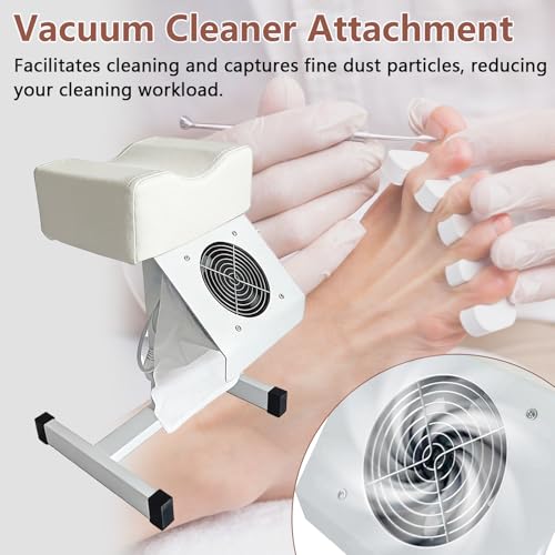 Pediküre Hocker mit Absaugung, Mobile Pediküre Stuhl, Höhenverstellbar 48-80cm, Fußpflegestuhl für Schönheitssalon Nagelstudio