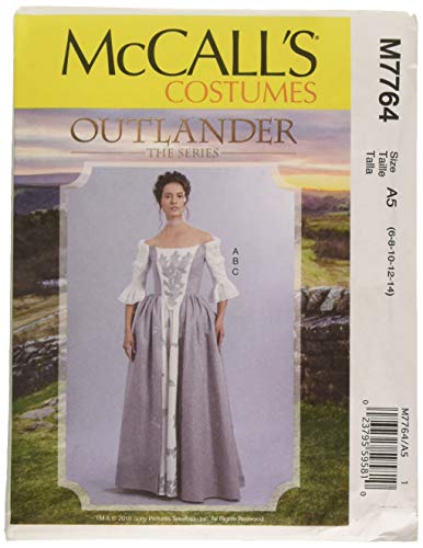 McCall's Patterns M7764 A5 Misses' Top and Skirts from Outlander: The Series, Size 6-14
