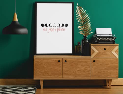 LS Bright Design LTD Póster minimalista con diseño de hippie con texto "It's Just a Phase 2022" (acabado mate A4 (210 x 297 mm), es solo una fase 2022)