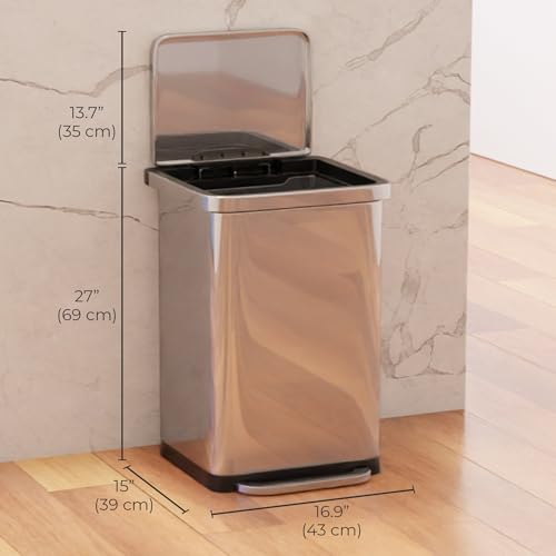 Caneca de basura de cocina EconoHome acero inoxidable 20 gal miniatura 6