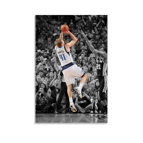 Zbwqlte Dirk Nowitzki Sport-Stern-Poster, Kunstwerke, Bilddruck, Wandkunst, Gemälde, Leinwand, Dekoration, Zuhause, dekorativ, 30 x 45 cm