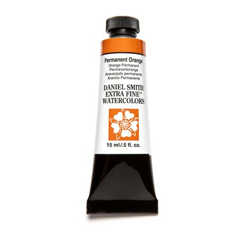 Daniel Smith Extra Fine Watercolor 15ml Paint Tube, Permanent Orange