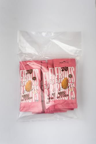 ZIG - Snack Fruits & Nuts - Geröstete Mandeln Salt & Vinegar 250 g | 10 Packungen à 25 g