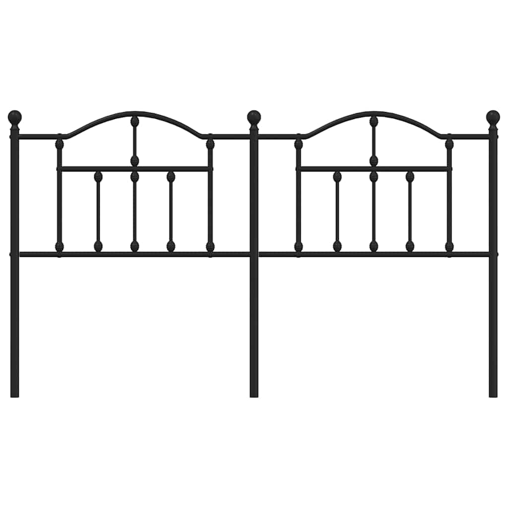 vidaXL Testiera di Ricambio in Metallo Nero 180 cm