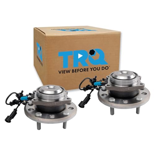 Image of TRQ Rear Driver and Passenger Side Wheel Bearing and Hub Assembly Set 2 Piece Compatible with 2017-2019 Chrysler Pacifica Van Without Adaptive Cruise Control