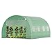 VOUNOT® Gewächshaus Foliengewächshaus Winterfest Tomatenhaus Folientunnel, 4x3x2m 12m² Grün