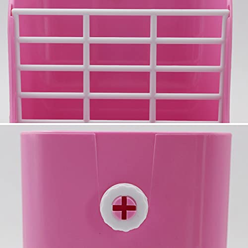 NOMAL 2 Pieces Rabbit Hay Feeders Rack Bunny Hay Grass Food Feeder Bowls for Small Animal Pet Supplies Rabbit Guinea Pig Rabbit Chinchilla Pink