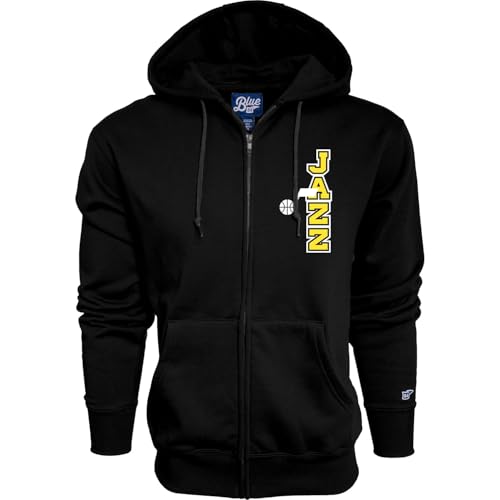 Blue 84 Utah Jazz NBA Officially Licensed Full Zip Hooded Sweatshirt Iconic, Team Color, Large