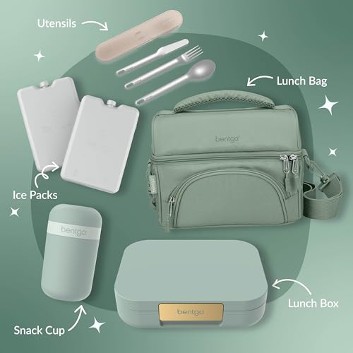 Bentgo® Modern - Leak-Resistant Bento Lunch Box For Adults, Teens, & Larger Appetites; Reusable BPA-Free Meal Prep Container with 3 or 4 Compartments, Dishwasher/Microwave Safe; 5 Cups (Mint Green) by Bentgo - Image 7