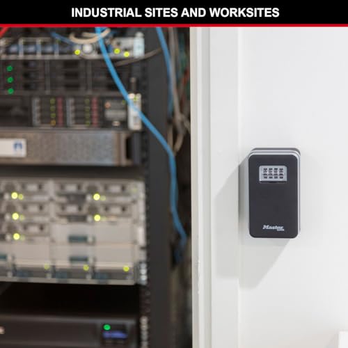 MASTER LOCK Schlüsselkasten für die Wandmontage, Öffnung durch Ziehen, mittelgroß, für den Außenbereich geeignet, mit Befestigungsmaterial… – Ansicht 5