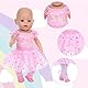 Kleidung Outfits für 12-18 Zoll Baby Puppen, Rosa Ballett Puppen Kleidung mit Jumpsuit Tüll Kleid Strumpfhose Ballett Schuhe Haarband Haarspange für 30-45 cm Neu Baby Puppe Kleidung Mädchen Geschenk