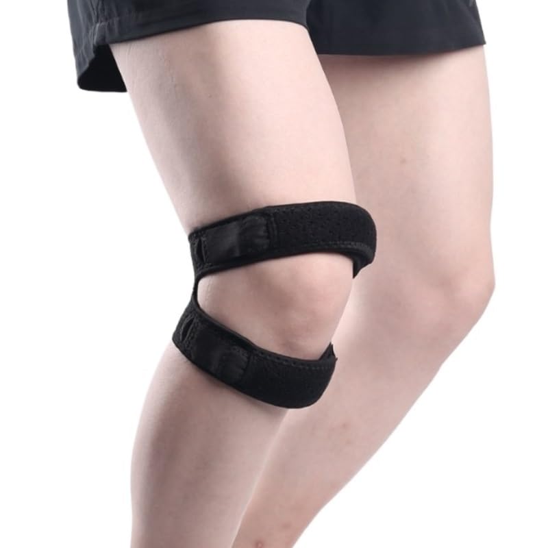 Exercise, protection Sports Knee Pads Thickened Sponge Anti-collision Protective Gear Support Climbing Cover Strap for Fitness, cycling, running, playing football(D)
