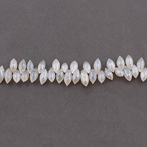 Chalcédoine Silverite LKBEADS briolettes facettées haut de gamme pour joaillerie artisanale