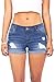 Wax Women's Juniors Body Enhancing Denim Shorts (S, Med. Denim)