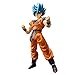 LANQYC 6 Zoll SHF Blauhaariger Goku Affenkönig Super Saiyajin Gott Version Bewegliche Puppe Handgemachtes Modell Anime Spielzeug Statue Dekoration Erwachsene Qualitätspro