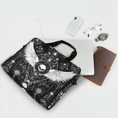 Maletín para portátil 15.6" negro con diseño calavera miniatura 6