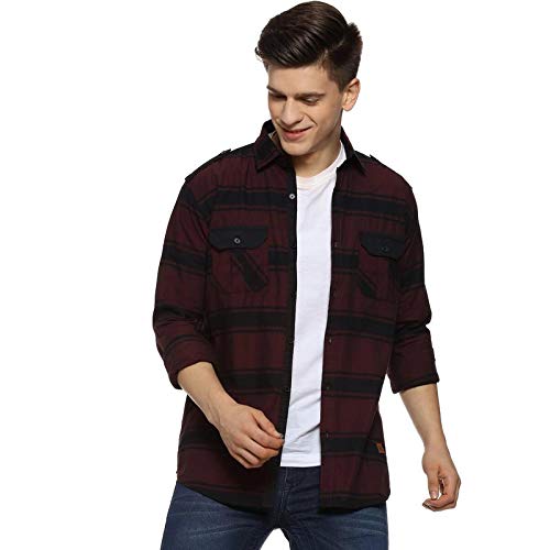 Image of Campus Sutra Men's Regular Fit Casual Shirt