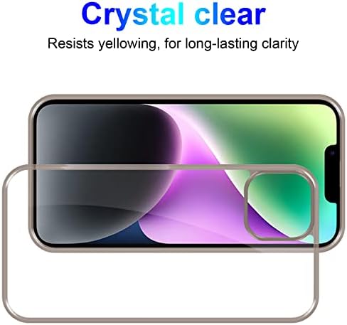 iCatchy For iPhone 14 Case 6.1-Inch, Shockproof Bumper Cover, Anti-Scratch Clear Back Compatible with iPhone 14 (Black)