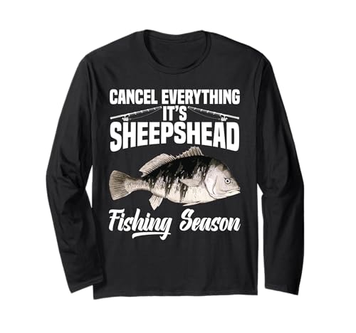 Sheepshead Gear Fishing Spot Equipment Sheepshead Fishing Long Sleeve T-Shirt
