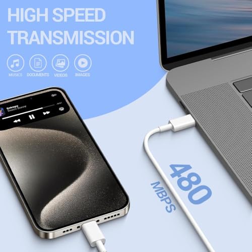 Image of iPhone 20W PD Fast Charger Adapter with 1 Meter Type C to C Data Syn. Cable Compatible with iPhone 16 /16 Plus /16 Pro /16 Pro Max, 15 /15 Plus /15 Pro /15 Pro Max, Laptop & Other C Type Devices