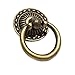 10 PCS Vintage Bronze Knobs Pulls Handles Antique Drawer Pull Ring Single Hole Decorative Hardware with Screws for Furniture Cabinet Cupboard Dresser (Disk Dia: 1-1/4