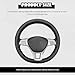 MTRPS Microfiber Leather Steering Wheel Cover, Breathable Steering Wheel Protector with Anti-Slip Inner Ring, Universal 14.5