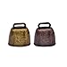 HEALLILY 2 Pièces Animal Cloche de Vache Cheval Moutons Pâturage Cloches en Métal Pet Cloches De Chèvre Bétail Ferme Fort Cloche Long Distance Cheval Moutons De Fer Cloches Bronze Rouge