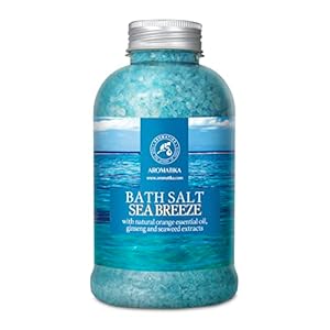 Bath Salt Sea Breeze 21.16 Oz with Natural Essential Oils Orange & Ginseng & Seaweed – Best for Good Sleep – Relaxing – Calming – Body Care – Beauty – Aromatherapy